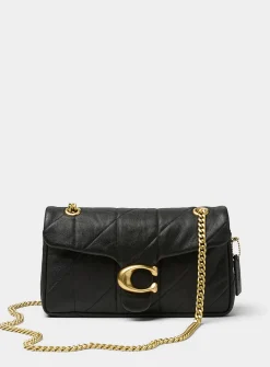 Tabby black quilted leather crossbody bag