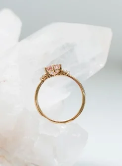 Talia morganite and diamonds ring
