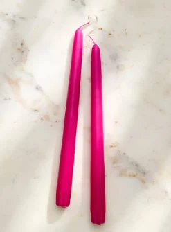 Taper colourful elongated candles