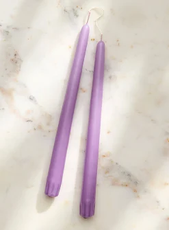 Taper colourful elongated candles