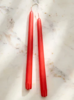 Taper colourful elongated candles