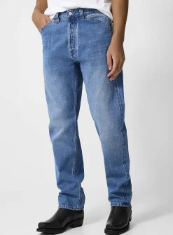 Tapered faded selvedge jean