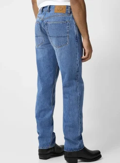 Tapered faded selvedge jean