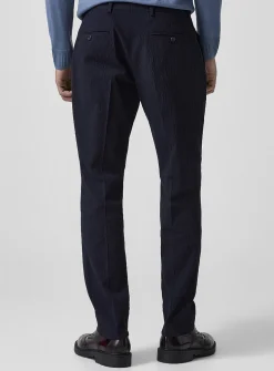 Tapered seersucker pant