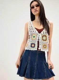 Tapestry crocheted vest