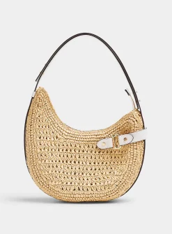 Tasha braided straw hobo bag