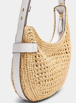 Tasha braided straw hobo bag