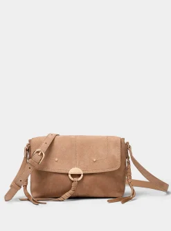 Tassled suede small crossbody bag