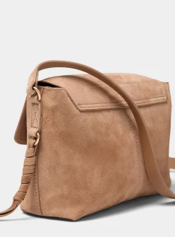 Tassled suede small crossbody bag