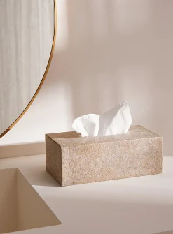 Taupe felted tissue box