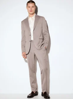 Taupe herringbone suit