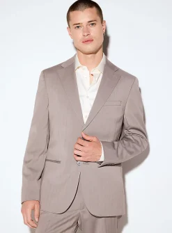 Taupe herringbone suit