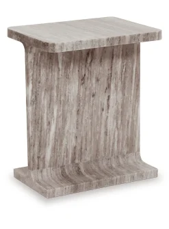Taupe marble Tullia accent table