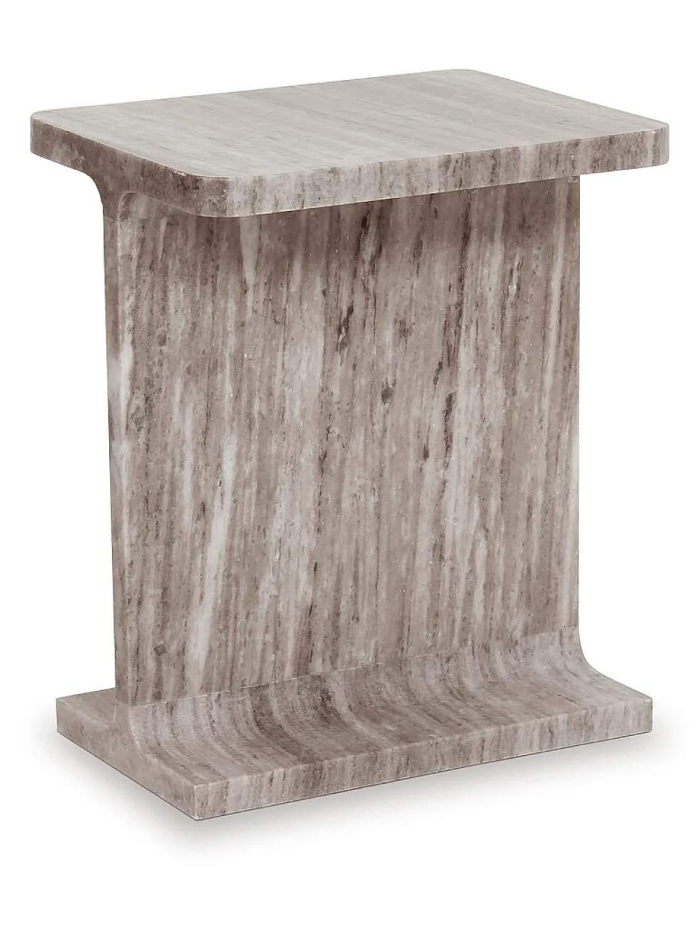 Taupe marble Tullia accent table