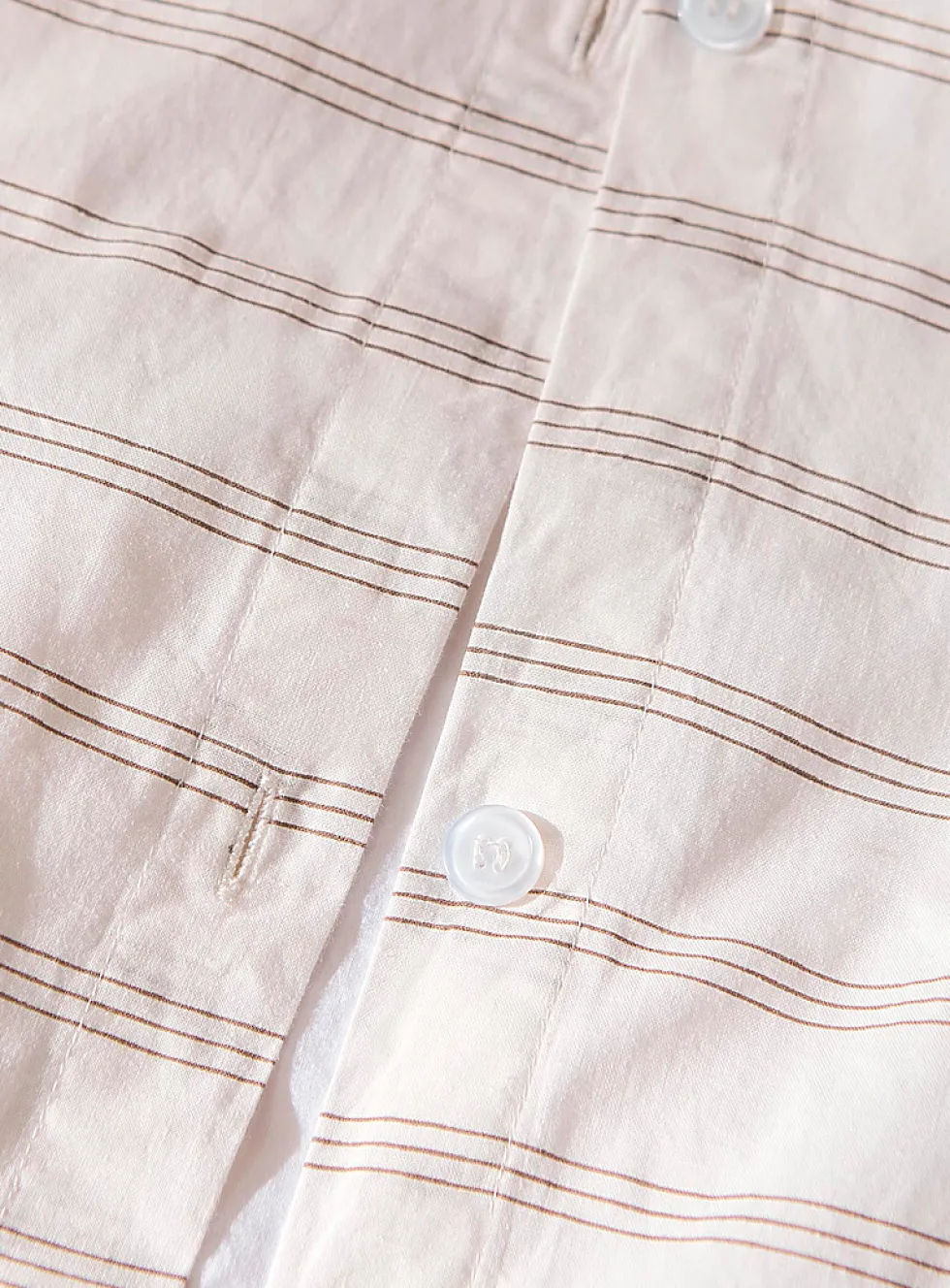 Taupe pinstripes duvet cover set