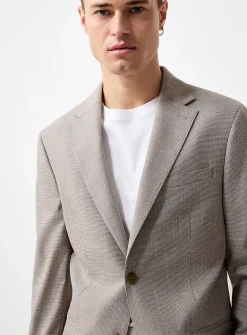 Taupe piqué jacket