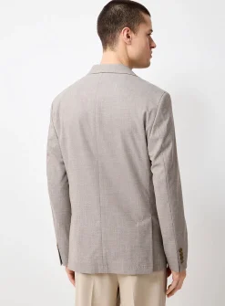 Taupe piqué jacket
