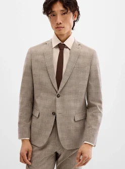 Taupe Prince of Wales suit