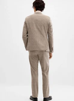 Taupe Prince of Wales suit