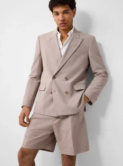 Taupe seersucker jacket