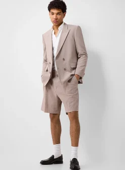 Taupe seersucker jacket