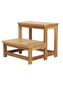 Teak wood spa step stool
