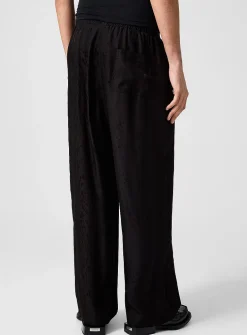Teardrop flowy jacquard pant