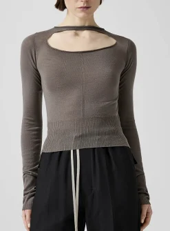 Temple pure virgin wool openwork sweater