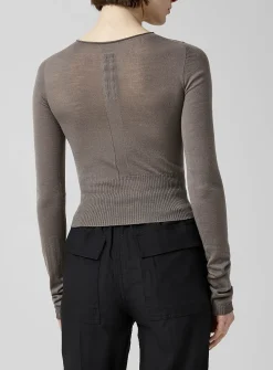 Temple pure virgin wool openwork sweater