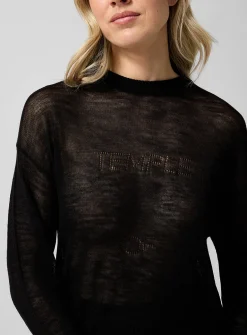 Temple sheer pure virgin wool knit sweater
