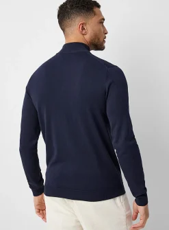 TENCEL™ modal and organic cotton mock-neck sweater