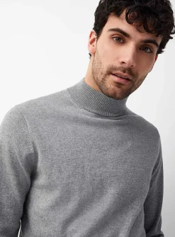 TENCEL™ modal and organic cotton mock-neck sweater