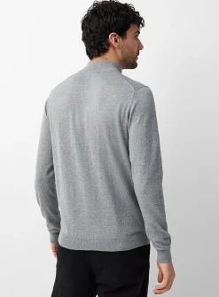 TENCEL™ modal and organic cotton mock-neck sweater