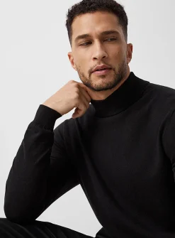 TENCEL™ modal and organic cotton mock-neck sweater