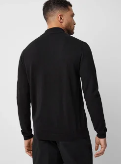 TENCEL™ modal and organic cotton mock-neck sweater