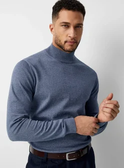 TENCEL™ modal and organic cotton mock-neck sweater