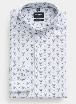Tennis ball and racket shirt