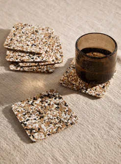 Terrazzo recycled cork coasters