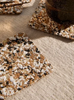 Terrazzo recycled cork coasters