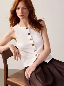 Terry-like knit vest