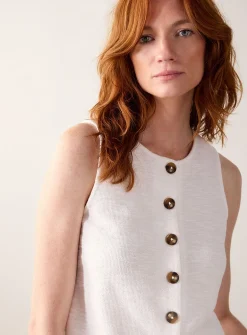 Terry-like knit vest