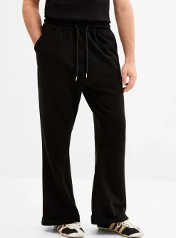Terry-lined flared pant