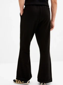 Terry-lined flared pant
