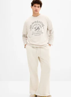 Terry-lined flared pant