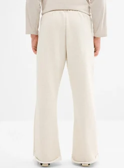 Terry-lined flared pant