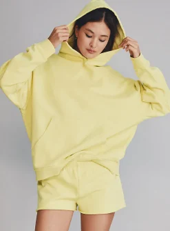 Terry-lined fleece mini short