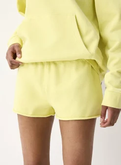 Terry-lined fleece mini short