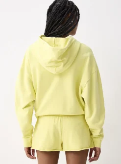 Terry-lined fleece mini short