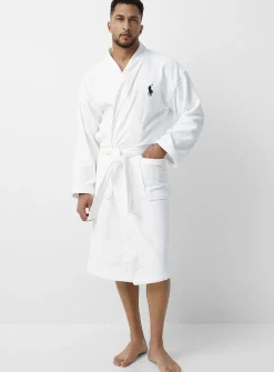 Terry-lined velvet robe