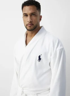 Terry-lined velvet robe